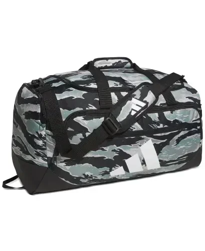 Men's Defender Logo Duffel Bag-Essential Camo Silver Green-black/black - 1