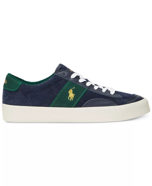 Erkek Sayer Deri-Süet Sneaker NAVY/FOREST - 3