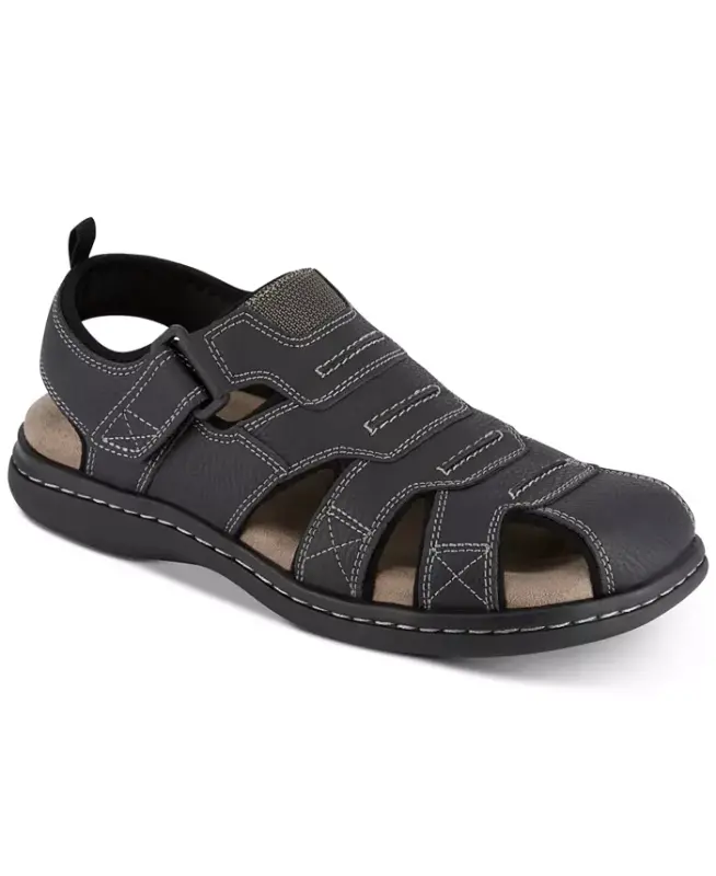 Men's Searose Closed-Toe Fisherman Sandals - Black - 1