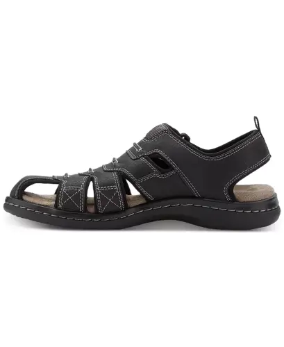 Men's Searose Closed-Toe Fisherman Sandals - Black - 6