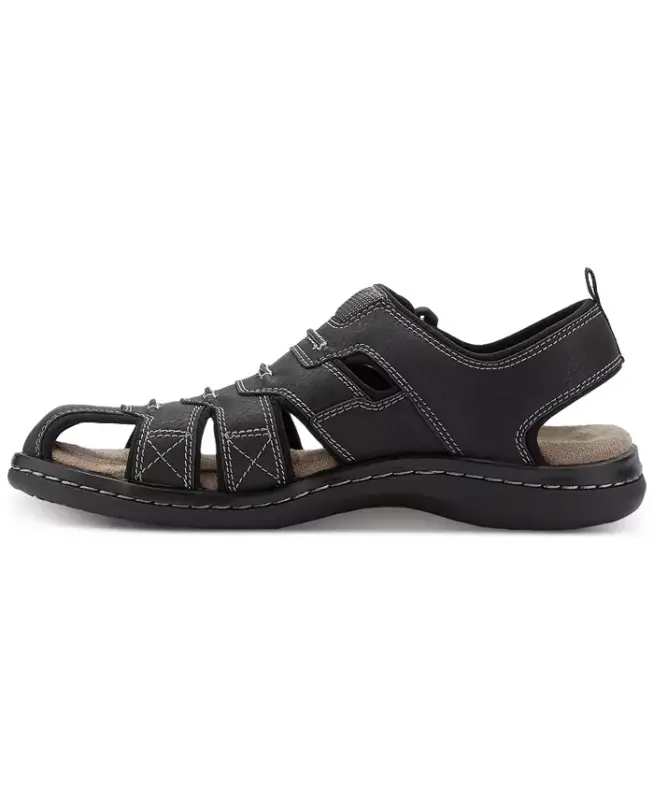 Men's Searose Closed-Toe Fisherman Sandals - Black - 6