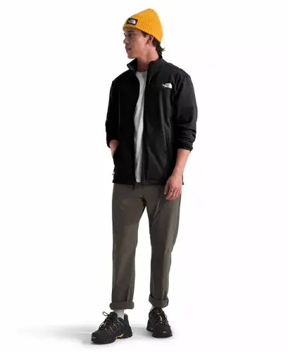 Men's Cedar Trail Grid Fleece Full Zip Jacket - Black - 3