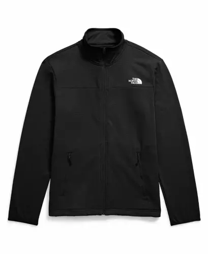 Men's Cedar Trail Grid Fleece Full Zip Jacket - Black - 5