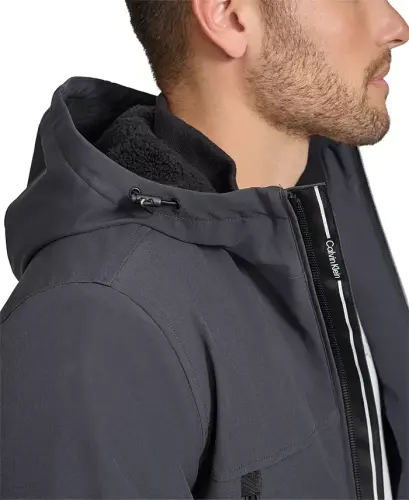 Men's Sherpa Lined Infinite Stretch Soft Shell Jacket -Iron - 3
