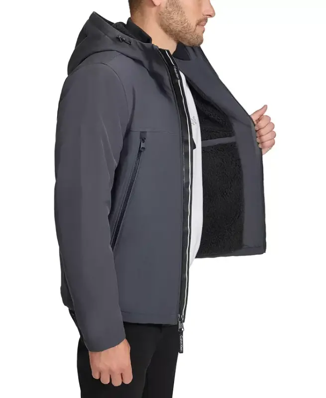 Men's Sherpa Lined Infinite Stretch Soft Shell Jacket -Iron - 5