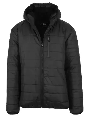 Mens Sherpa-Lined Hooded Puffer Jacket (Sizes, S to 2XL)- - 1