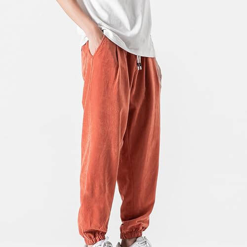 Erkek Şık Chino Dar Paça Jogger Pantolon, Sportif Antrenman Sıkıştırma Altı Pantolon, Günlük Kargo Pantolon, Bol Kesim - 4