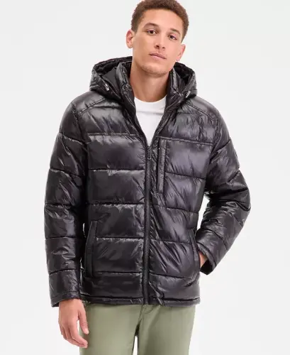 Men's Puffer Jacket - Black 