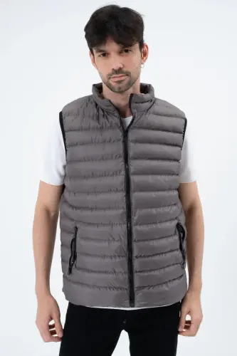 Erkek Şişme Yelek Su Geçirmez Waterproof - ANTRASİT 