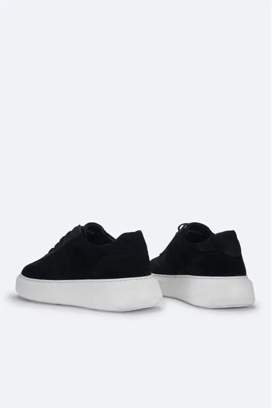 Erkek Siyah %100 Süet Esnek Taban Hafif Casual Ayakkabı B008002 - Siyah - 4