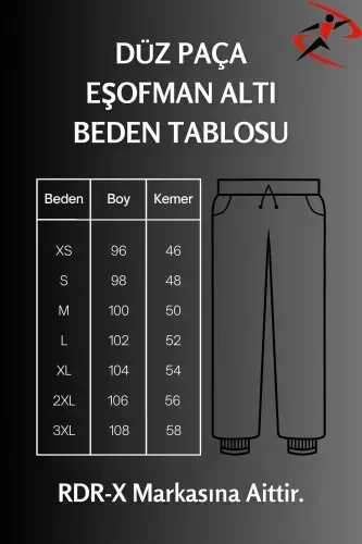 Erkek Siyah - Antrasit - Lacivert Rahat Kesim Düz Paça Nakış Detaylı Penye Kumaş Eşofman Altı-Siyah - 7