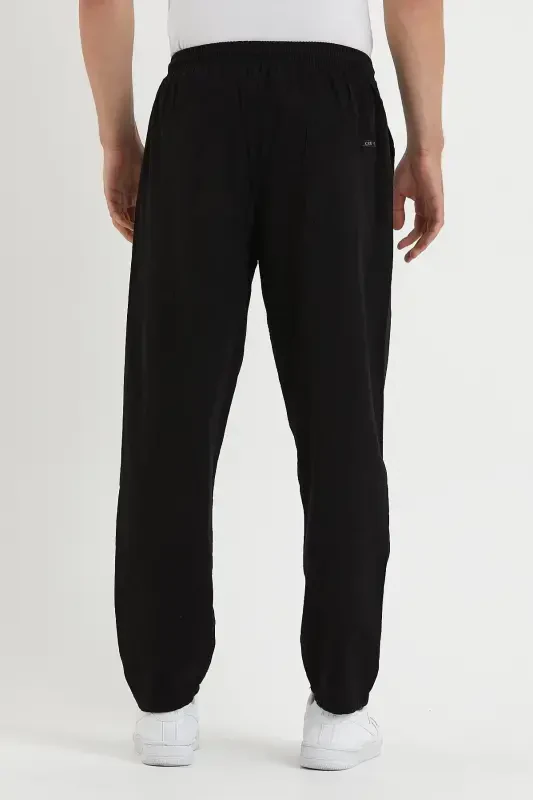 Erkek Siyah Basic Relaxed Fit Jogger Pantolon-SİYAH - 5