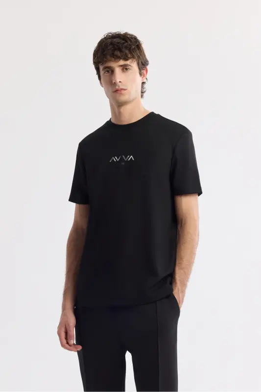 Erkek Siyah Beli Lastikli Bağcıklı Bi-Stretch Regular Fit Eşofman Altı A51Y3400 - Siyah - 7