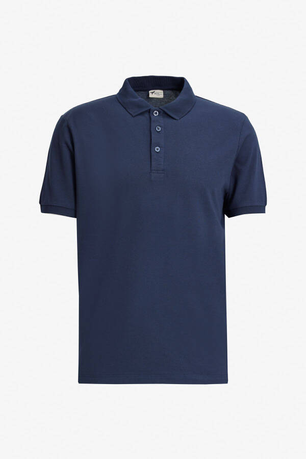 Erkek Siyah-beyaz- Lacivert 3'lü Çekmeyen Pamuklu Slim Fit Kıvrılmaz Polo Yaka Tişört - SIYAH-BEYAZ-LACIVERT - 8