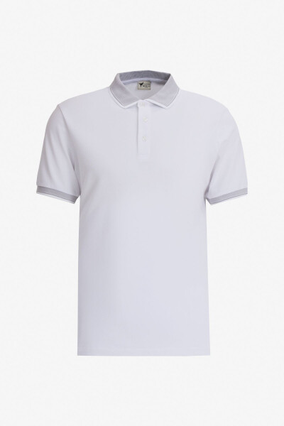 Erkek Siyah-beyaz- Lacivert 3'lü Çekmeyen Pamuklu Slim Fit Kıvrılmaz Polo Yaka Tişört-SIYAH - 6