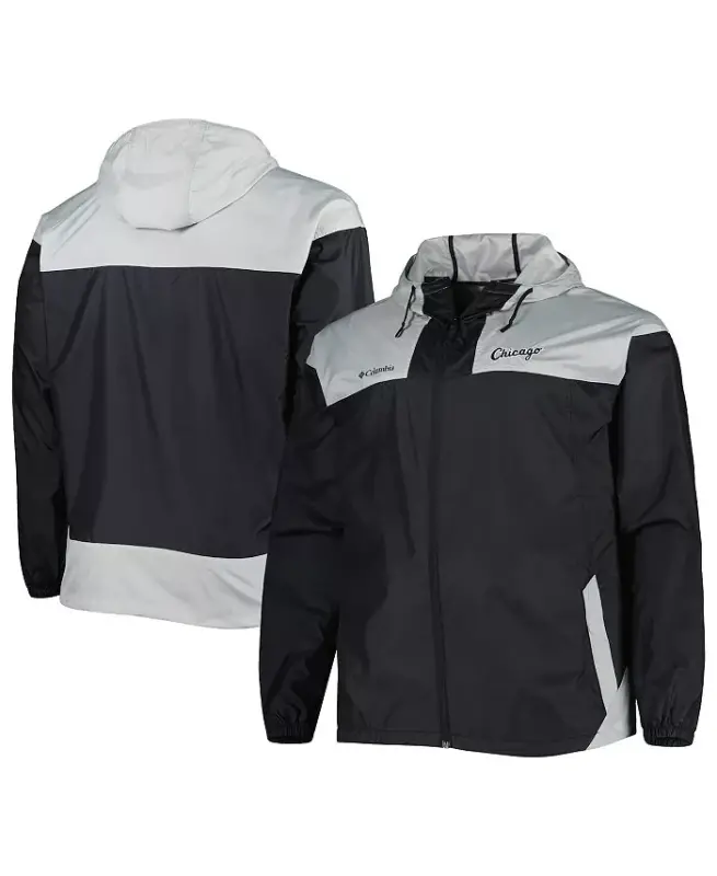 Men's Black Chicago White Sox Flash Forward Challenger Omni-Shade Full-Zip Windbreaker-Black - COLUMBIA