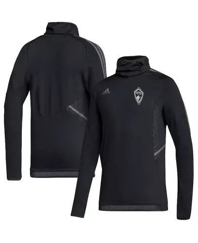 Men's Black Colorado Rapids COLD.RDY Raglan Warmup Pullover Jacket - Black - 1