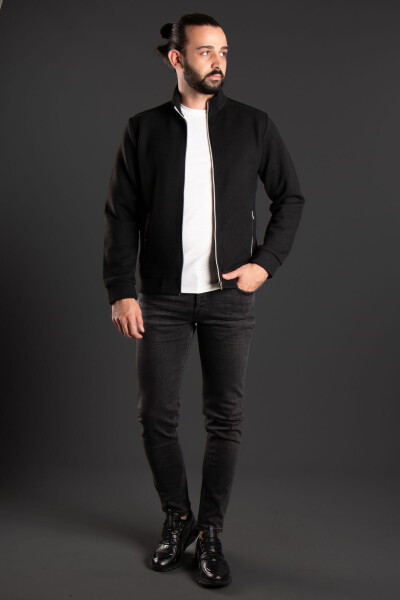 ERKEK SİYAH FİTİLLİ HIRKA-SİYAH - 3