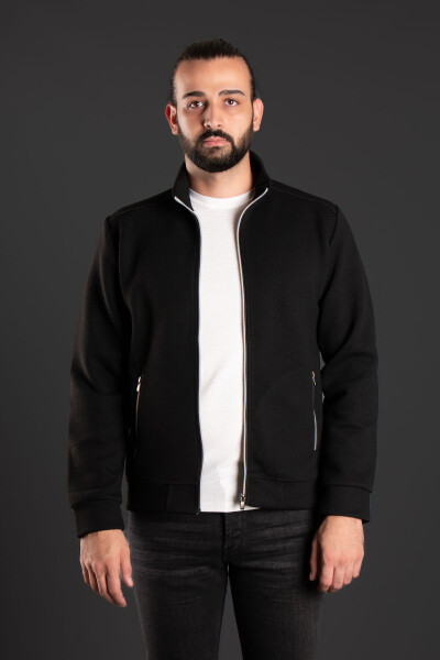 ERKEK SİYAH FİTİLLİ HIRKA-SİYAH - 5