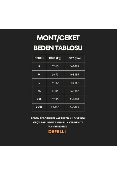 Erkek Siyah Hakiki Deri Mont - DEFELLI (1)