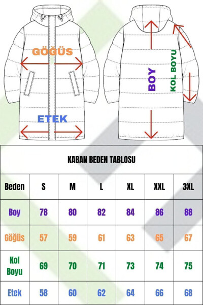 Erkek Siyah Içi Polarlı Su Ve Rüzgar Geçirmez Kapüşonlu Kışlık Mont & Kaban & Parka - 5