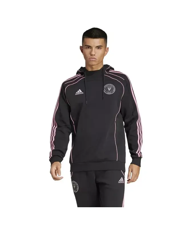 Men's Black Inter Miami CF 2025 Travel Pullover Hoodie - Black - 1