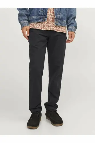 Erkek Siyah Jpstace Summer Lınen Blend Chıno Pant Sn Pantolon 12248604-Black - Siyah1 - 3