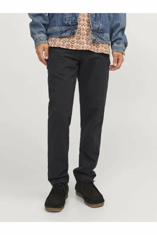 Erkek Siyah Jpstace Summer Lınen Blend Chıno Pant Sn Pantolon 12248604-Black - Siyah1 - 3