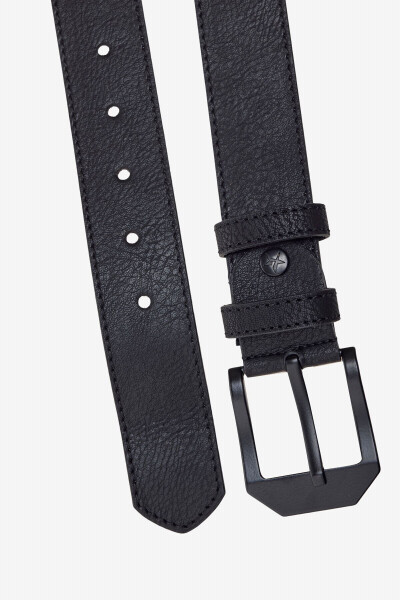 Erkek Siyah-Kahverengi 2'li Özel Ahşap Hediye Kutulu Kot Kemeri Seti Damat Bohçası - 4