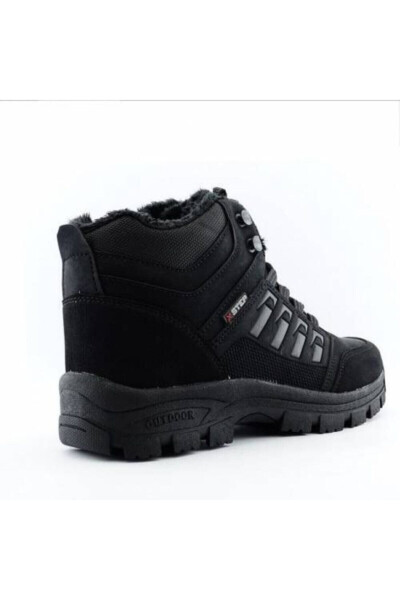 Erkek Siyah Kışlık Su Geçirmez Kaydırmaz Spor Trekking Bot - siyah - 4