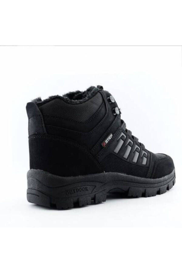 Erkek Siyah Kışlık Su Geçirmez Kaydırmaz Spor Trekking Bot - siyah - 4
