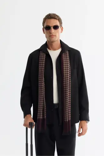 Erkek Siyah Klasik Yaka Kolay Ütülenir Comfort Fit Gömlek A42Y2141 - 2