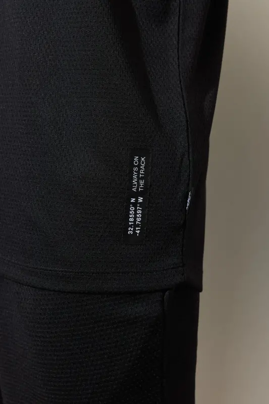 Erkek Siyah Loose Fit Bisiklet Yaka Yumuşak Dokulu Spor Tişört-Siyah - 4