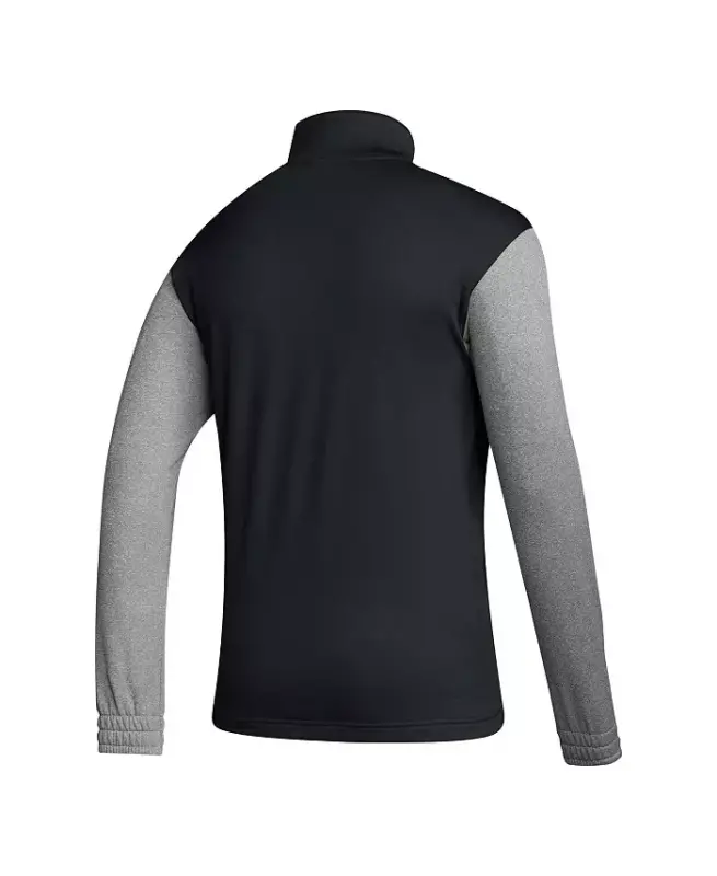 Men's Black Mississippi State Bulldogs Sideline AEROREADY Half-Zip Top - Black - 2