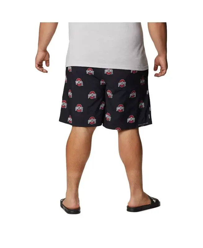 Men's Black Ohio State Buckeyes Big and Tall Backcast II Allover Print Omni-Shade Shorts - Black - 2
