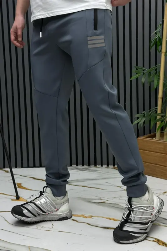 Erkek Siyah Scuba Eşofman Altı-Antrasit - WAFRA