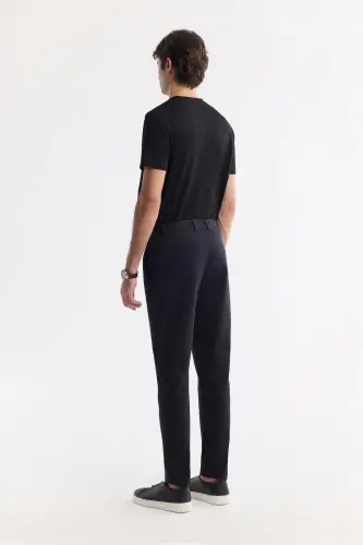 Erkek Siyah Klasik Bel Pamuklu Slim Fit Chino Pantolon A51Y3078 - Siyah - 3