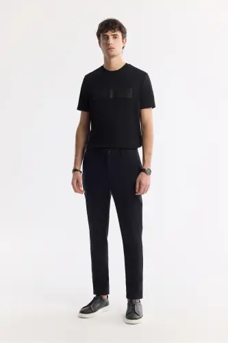 Erkek Siyah Klasik Bel Pamuklu Slim Fit Chino Pantolon A51Y3078 - Siyah - 7