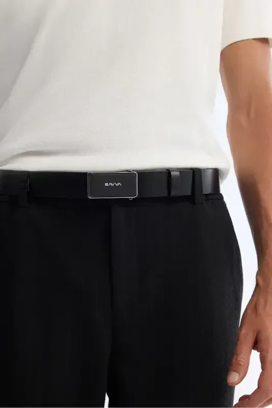 Erkek Siyah Yanı Lastikli Gofreli Çizgili Elastan Slim Fit Chino Pantolon A42Y3044 - 4