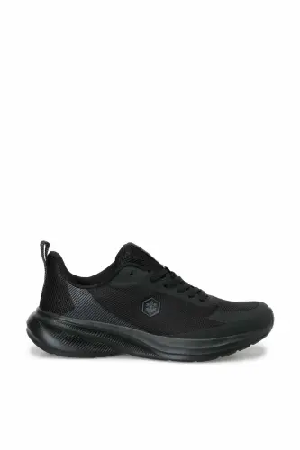 Erkek Siyah Spor Ayakkabı TROXA 2,0 Memory Foam İç Taban Nefes Alabilen File Esnek Hafif Günlük Sneaker - Siyah-TRX - 4