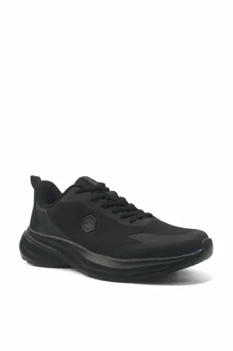 Erkek Siyah Spor Ayakkabı TROXA 2,0 Memory Foam İç Taban Nefes Alabilen File Esnek Hafif Günlük Sneaker - Siyah-TRX - 6