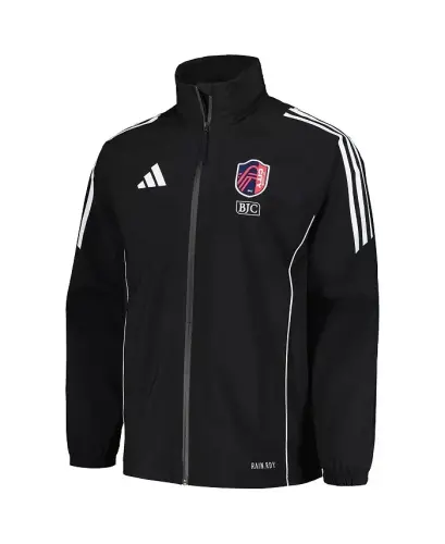 Men's Black St. Louis City SC Tiro 24 Full-Zip Hoodie Rain Jacket - Black - 2