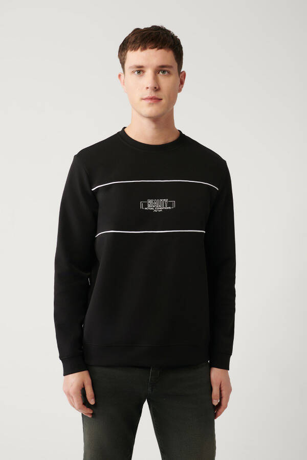 Erkek Siyah Sweatshirt - 9