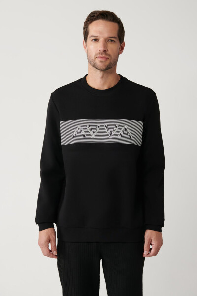 Erkek Siyah Sweatshirt - 8