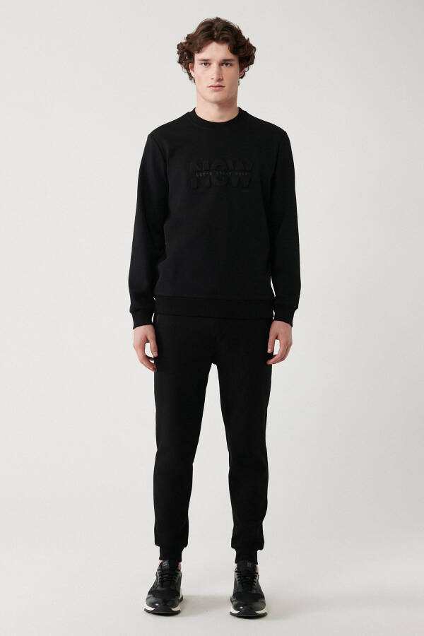 Erkek Siyah Unisex Sweatshirt - 12