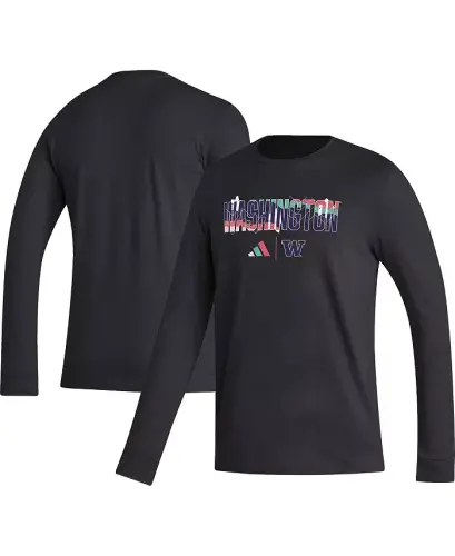 Men's Black Washington Huskies Honoring Black Excellence Long Sleeve T-shirt - Black - 1