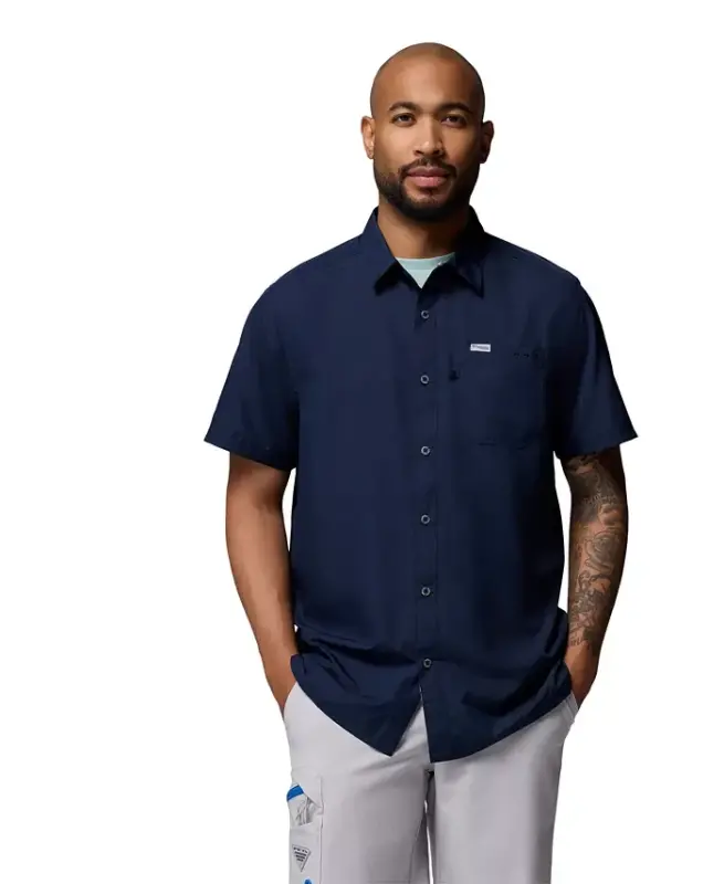 Men's Slack Tide Camp Shirt - Collegiate Navy - COLUMBIA