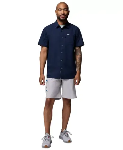Men's Slack Tide Camp Shirt - Collegiate Navy - COLUMBIA (1)
