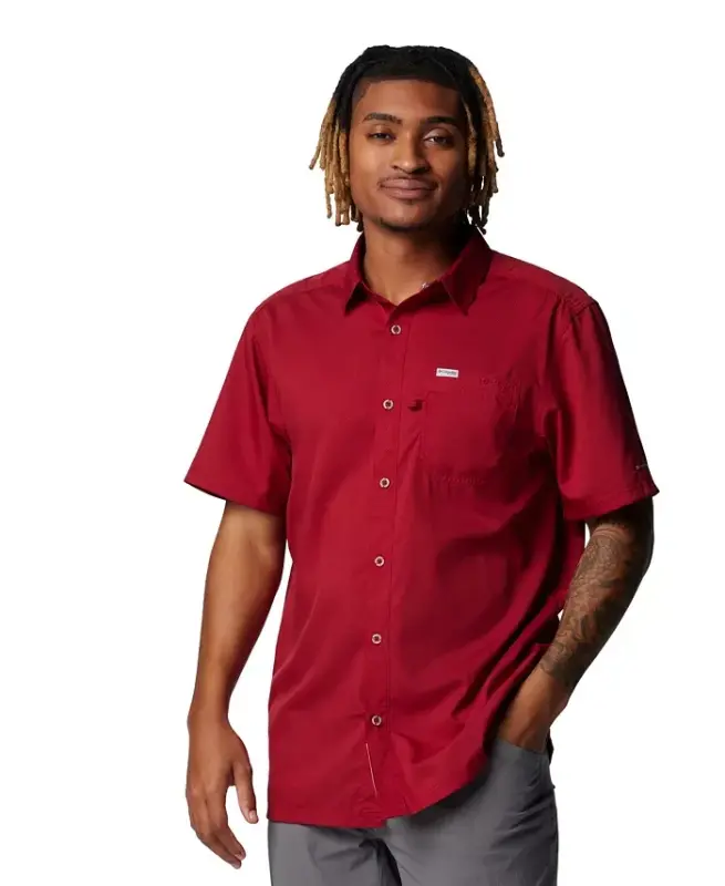 Men's Slack Tide Camp Shirt - Beet - COLUMBIA