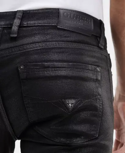 Men's Slim Tapered Jeans - Black - 3